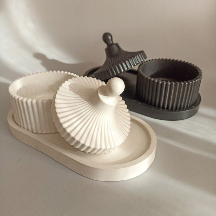 Oval Tray & Jewelry Storage Jar