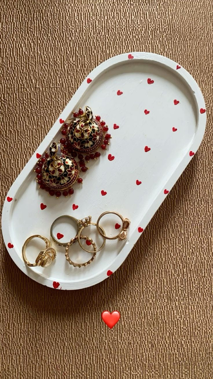 Oval Ceramic Tray – Minimal Decorative Organizer