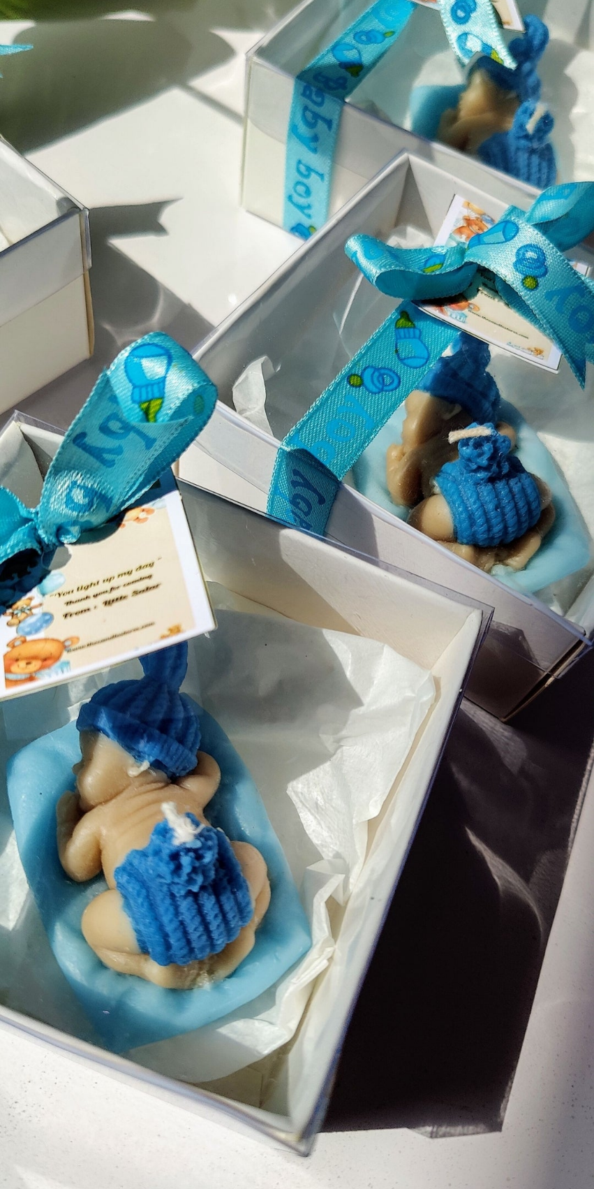 “Sleeping Baby Candle – Gift Box  | Baby Shower Favors”