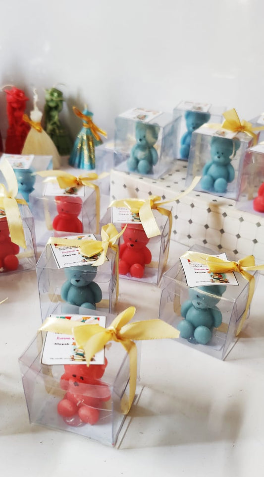 teddy bear candle with pvc