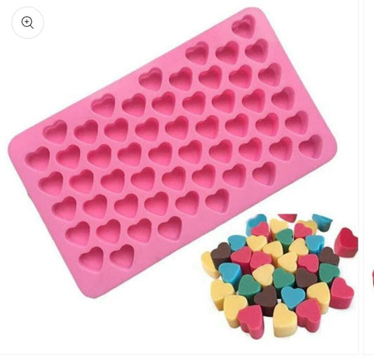 Mini Heart Shape Silicone Chocolate Mold 55 Cavity