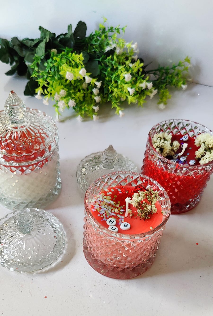 crystal glow candle