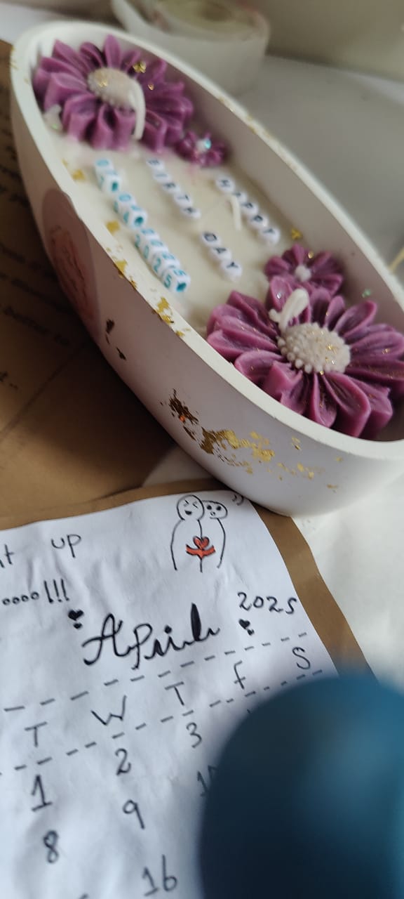 Message Candle in Ceramic Bowl