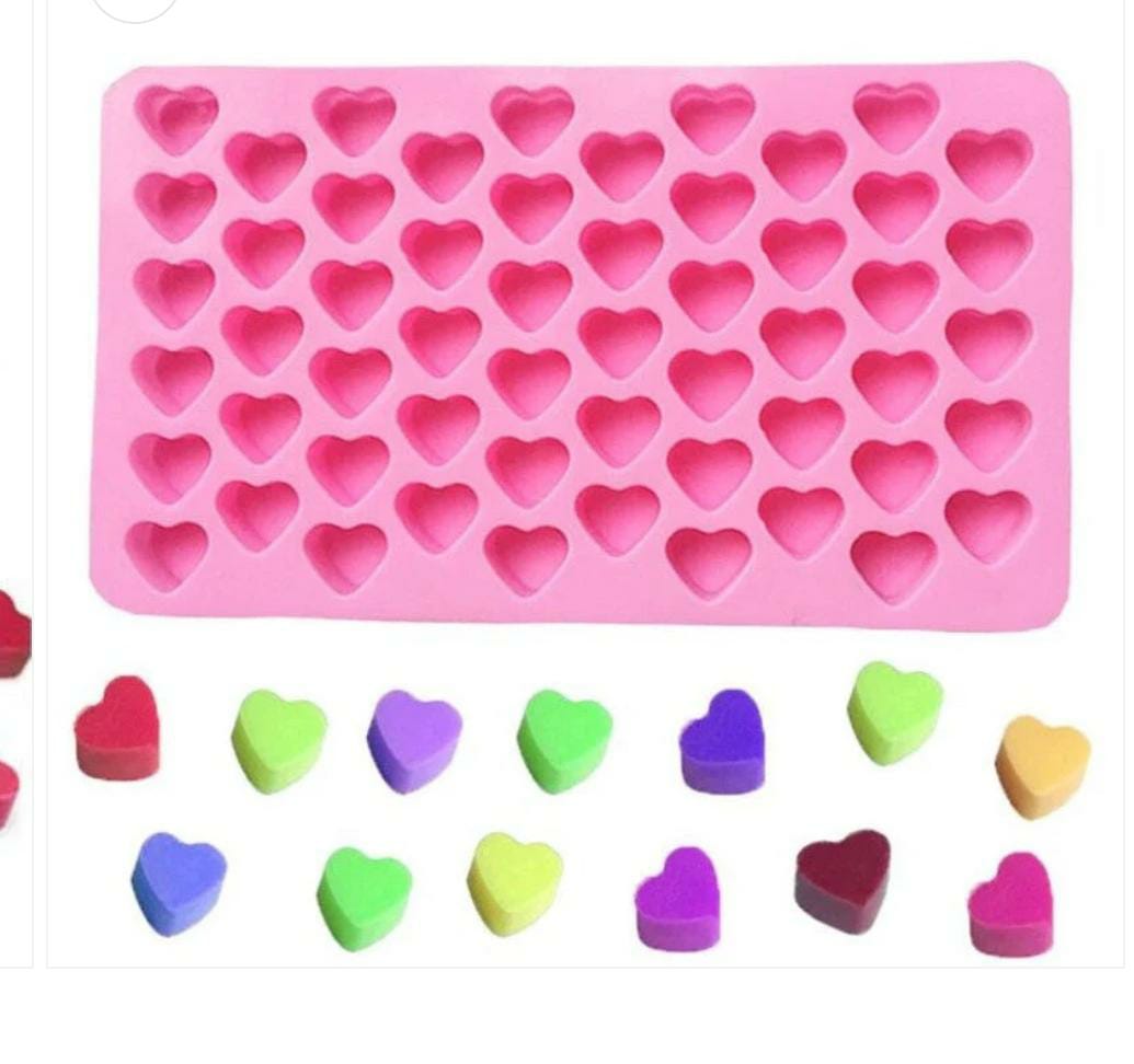 Mini Heart Shape Silicone Chocolate Mold 55 Cavity