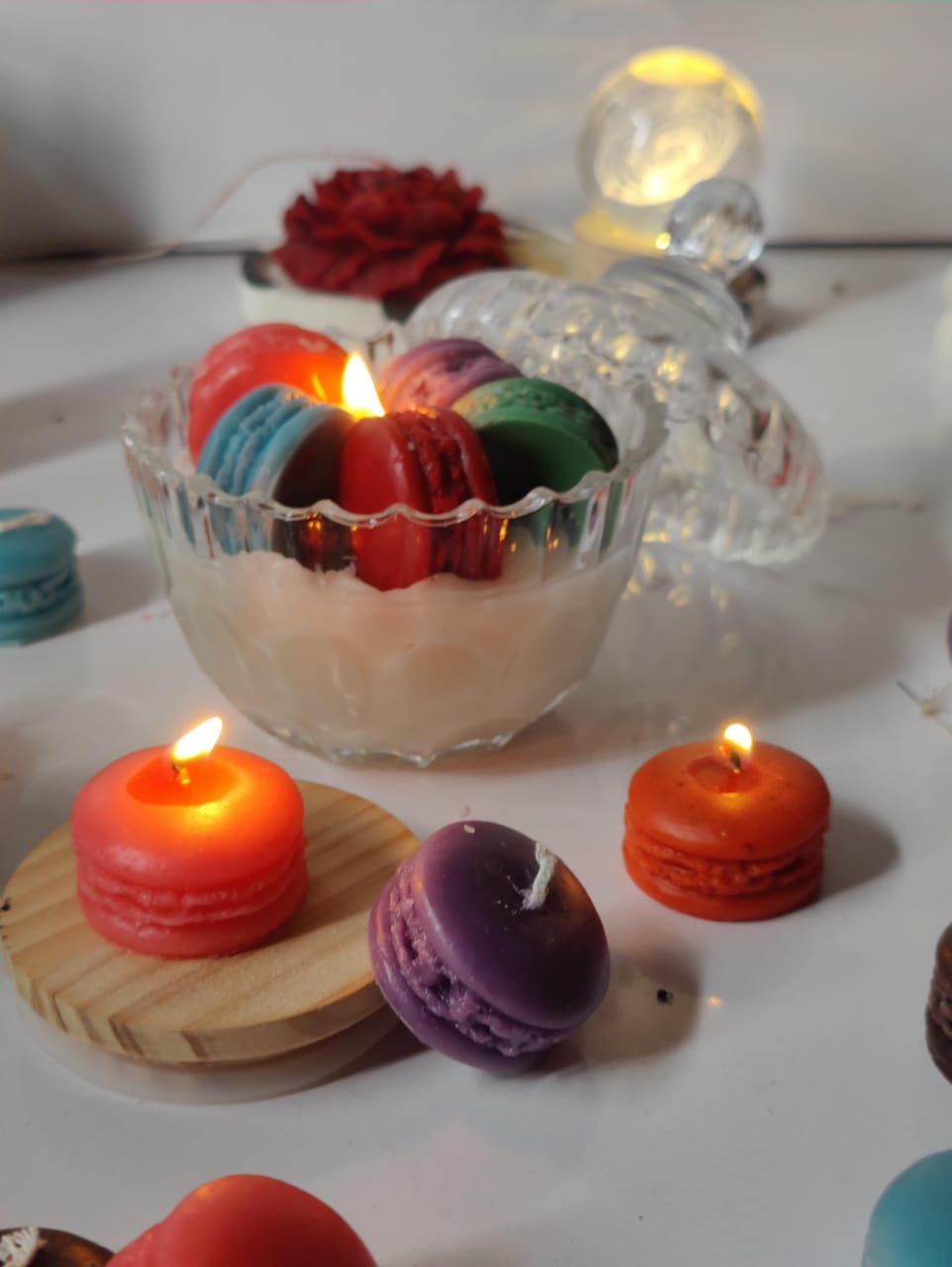 "Micron Candle – Elegant Ribbed Shell Design | Handmade Decor Candle"