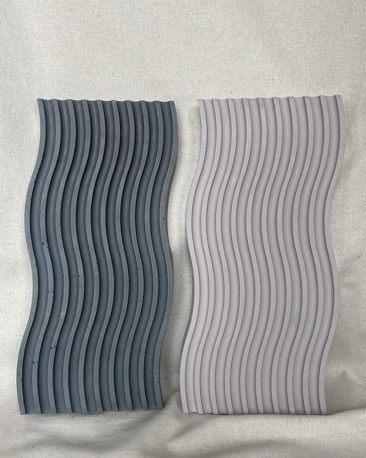 Wavy Vanity Table Display Trays White
