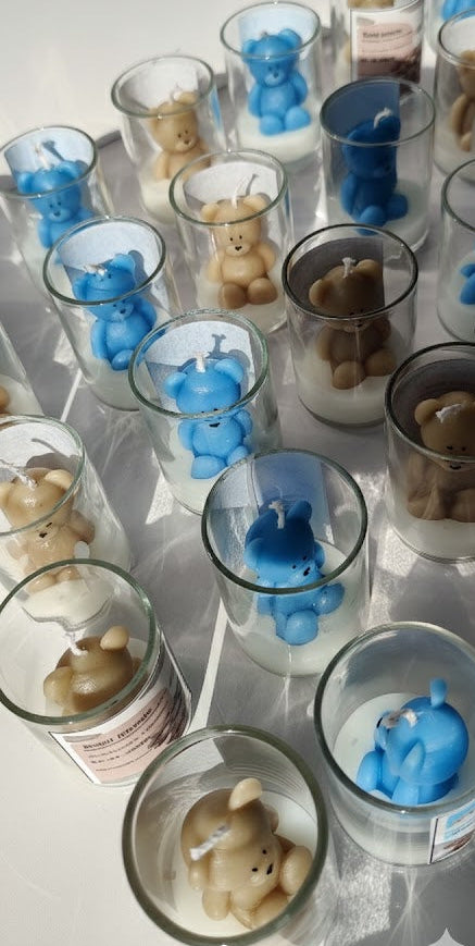 Teddy bear candle without packing