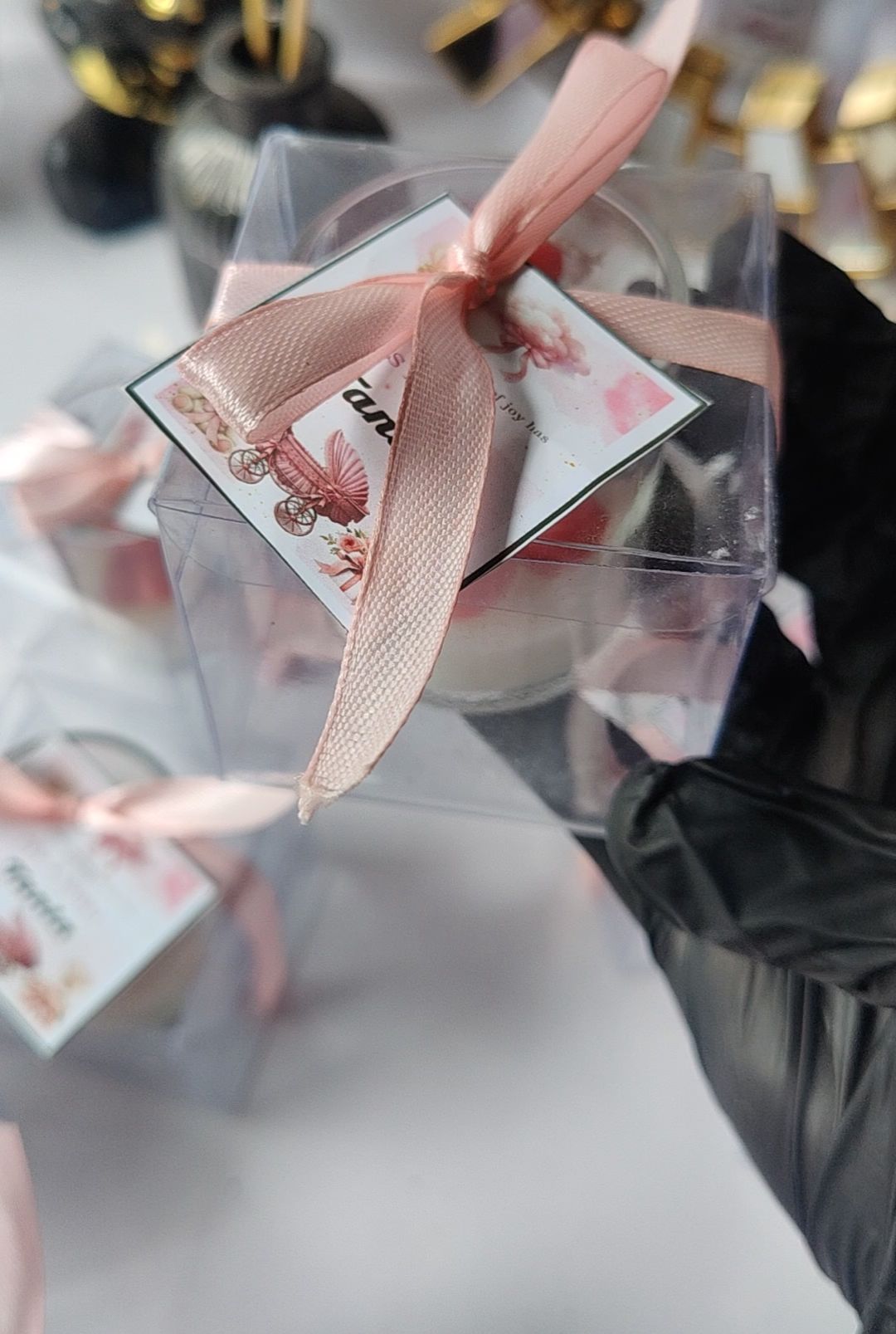 Teddy Bear in Glass Jar with box packing