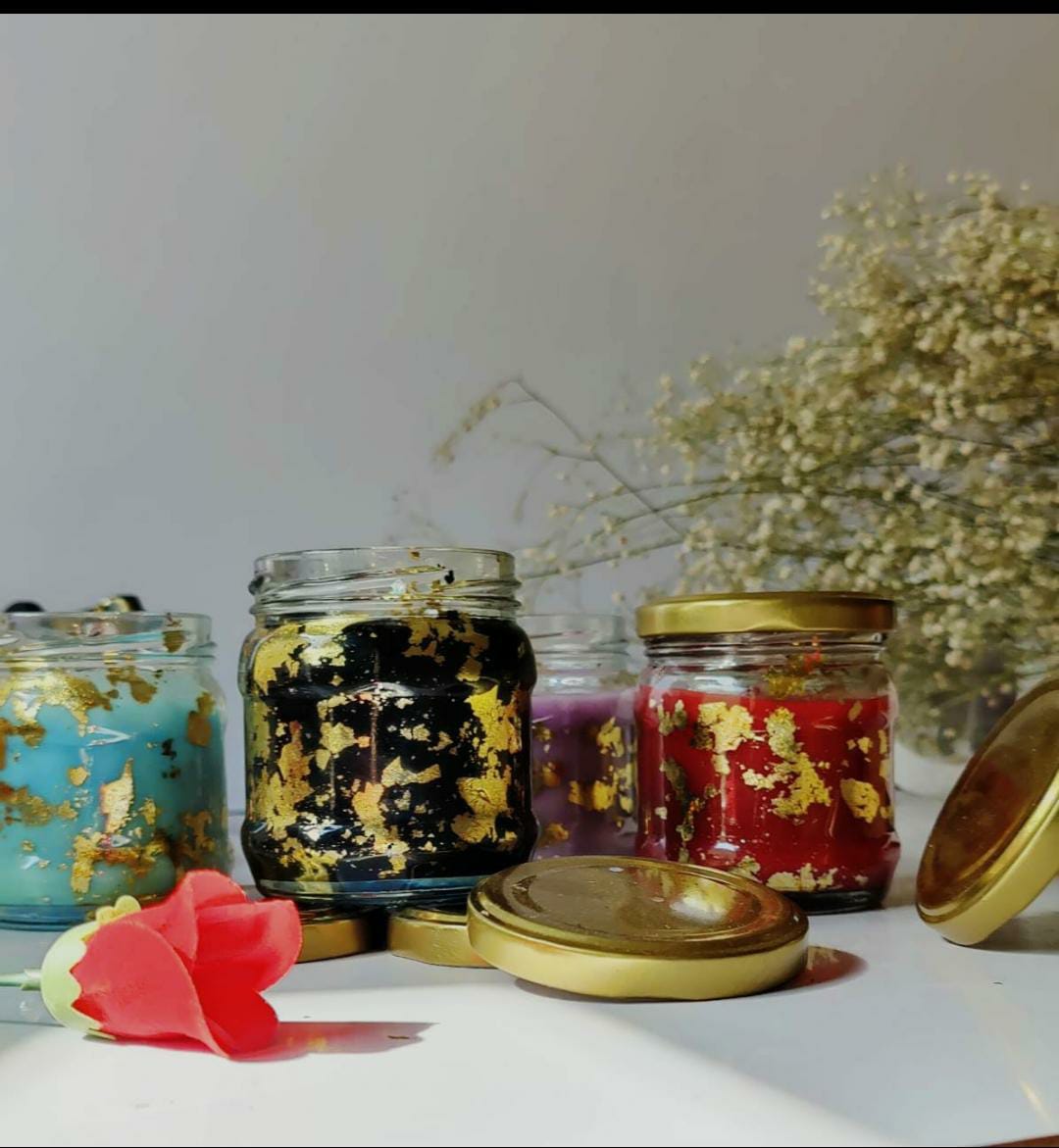 Royal Gold Flake Candle