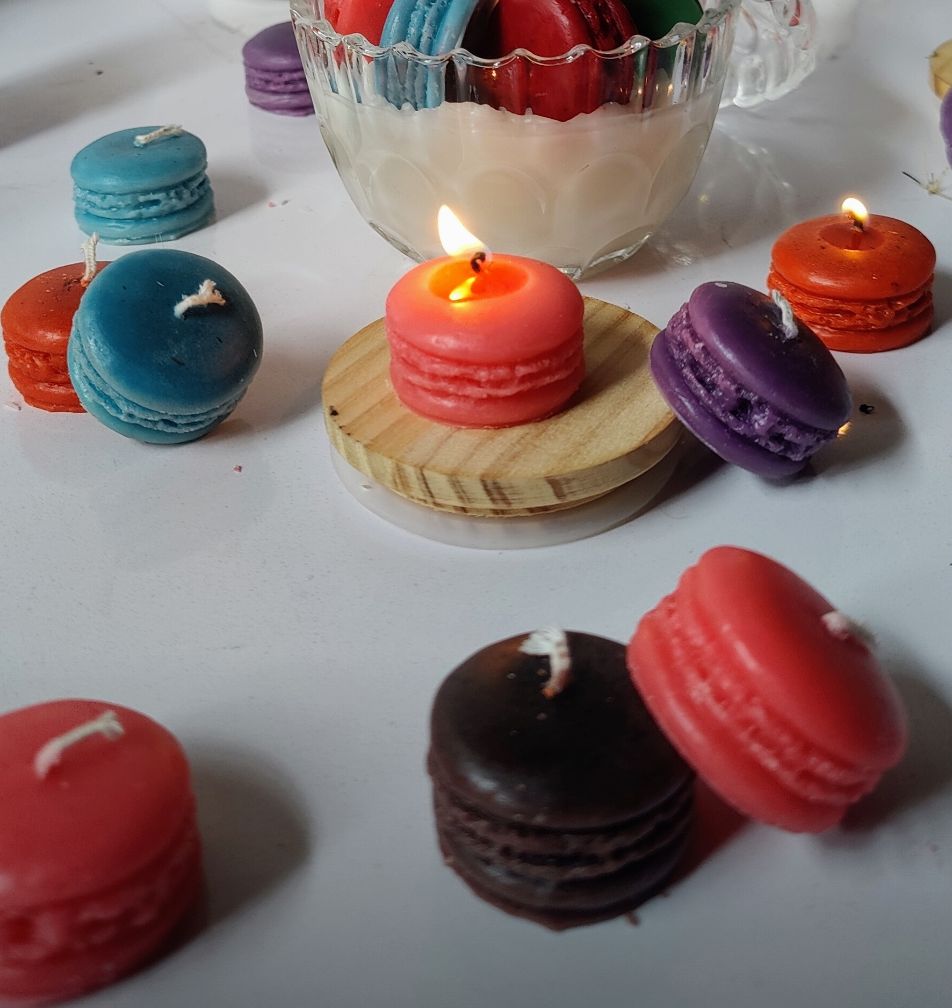 Macaron Candle – Cute, Colorful & Scented Delight