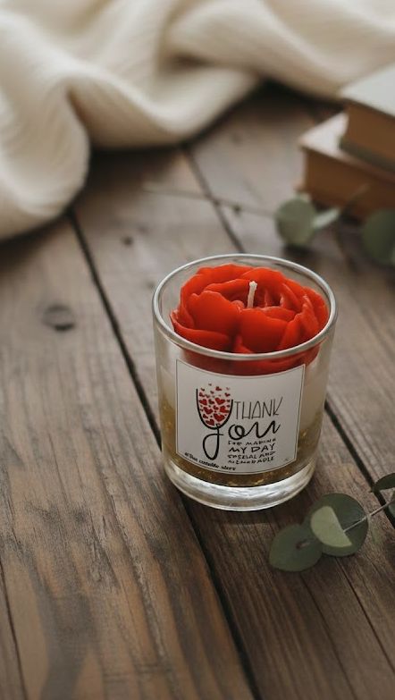 Rose golden Gel candle ❤️💫