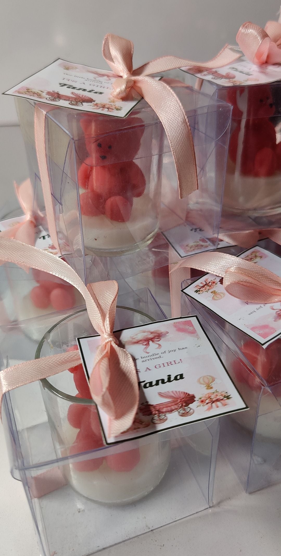Teddy Bear in Glass Jar with box packing