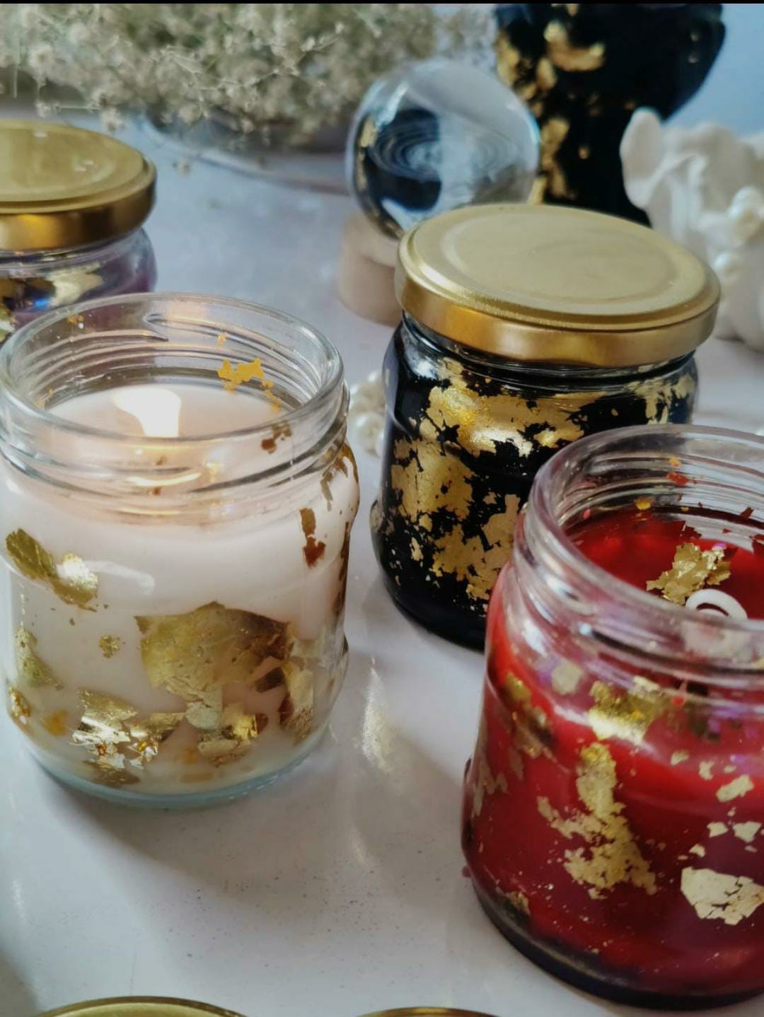 Royal Gold Flake Candle
