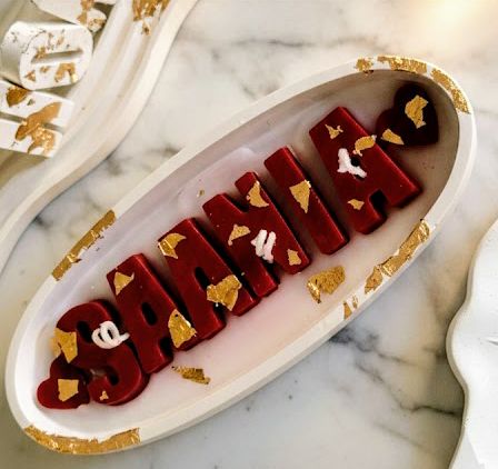 Floral Name Candle Tray