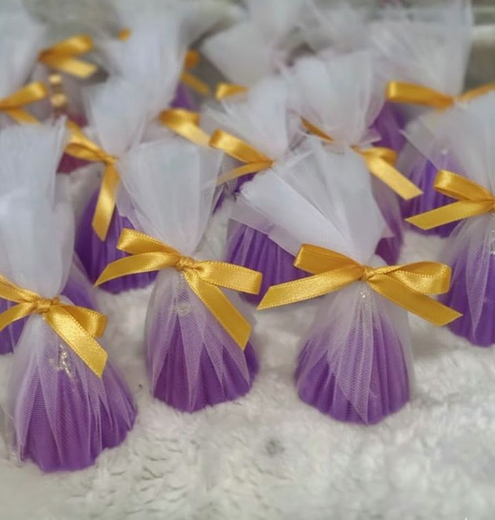 Dress candle with Net wrap 💕✨