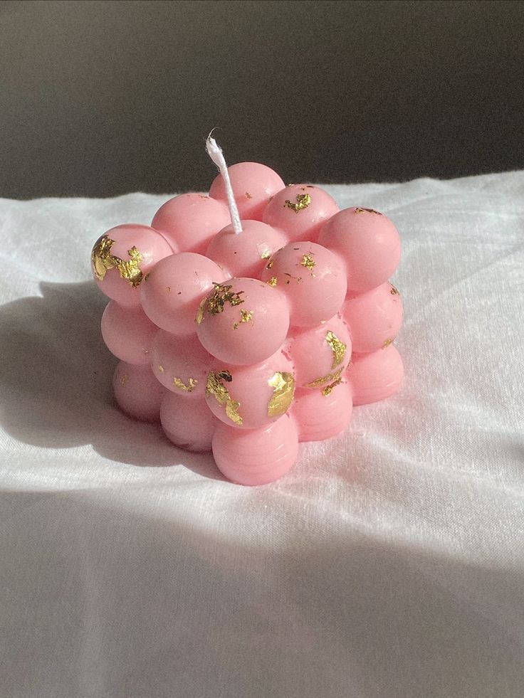 Big Bubble Candle – Gold Flake