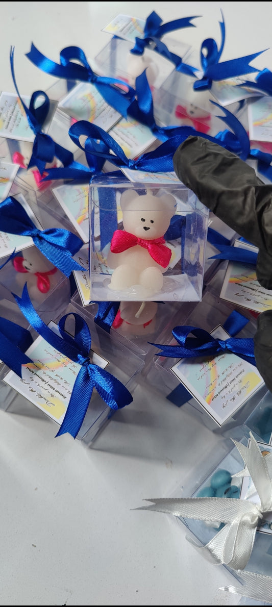 teddy bear candle with pvc