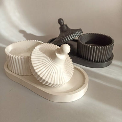 Oval Tray & Jewelry Storage Jar