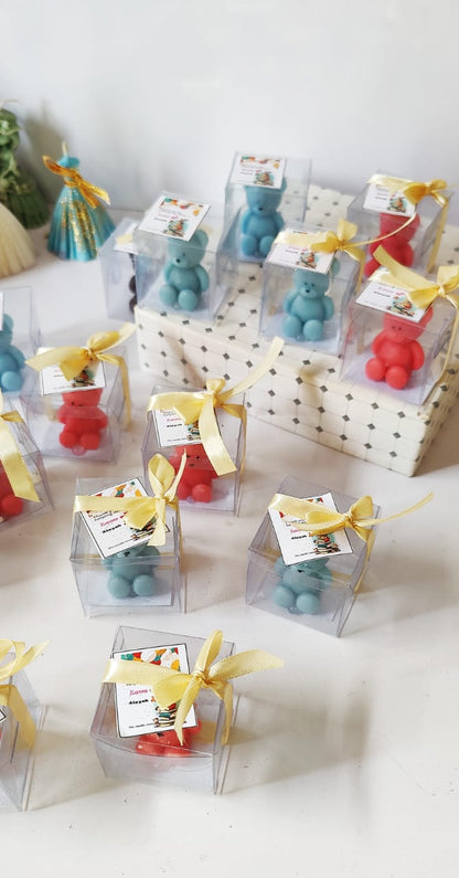 teddy bear candle with pvc