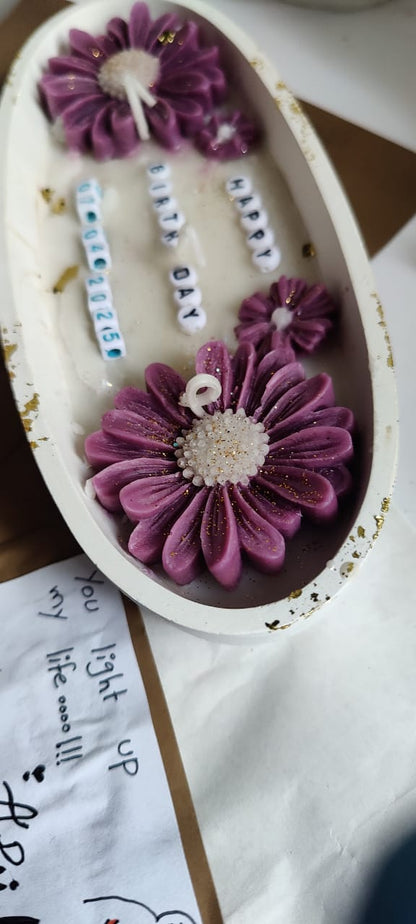 Message Candle in Ceramic Bowl