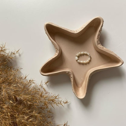 Star-Shaped White Jewelry Dish