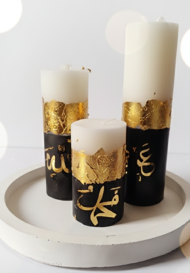 Black candle set