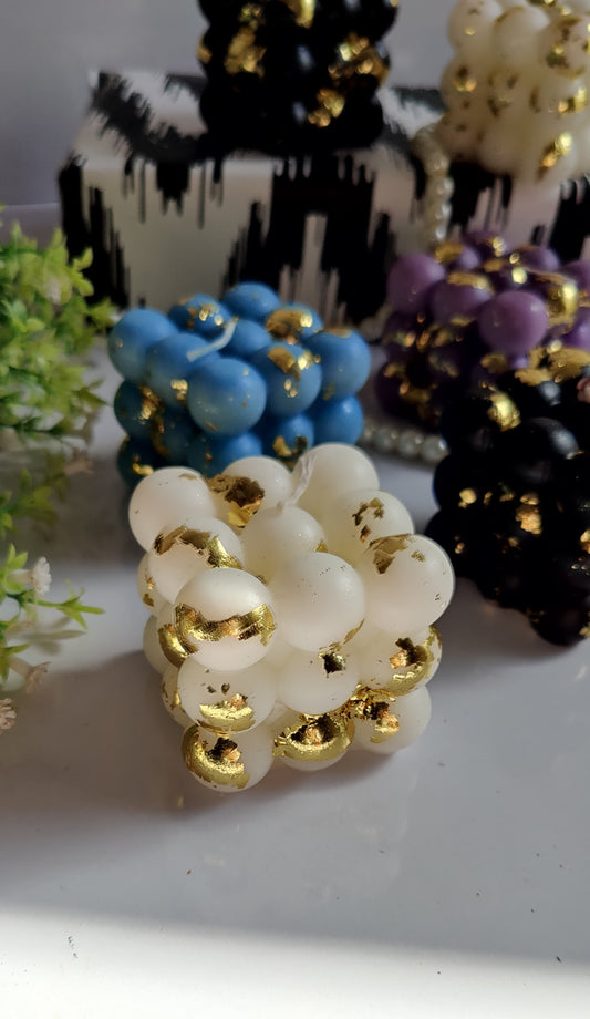 Big Bubble Candle – Gold Flake