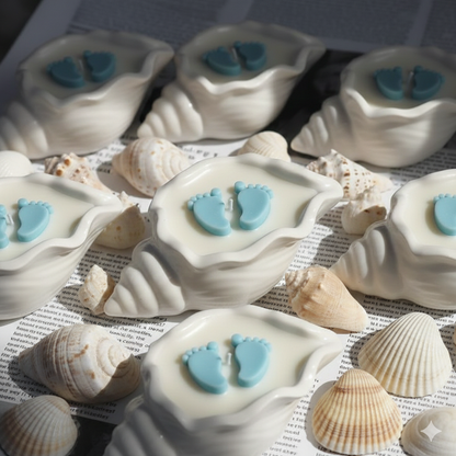 Seashell baby feet | baby shower