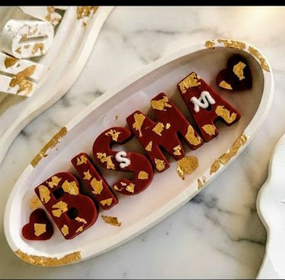 Floral Name Candle Tray