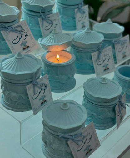 Elegant Carousel Ceramic Jar candle