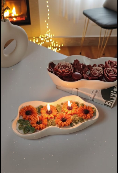 Sunflower wave Candle Tray ✨