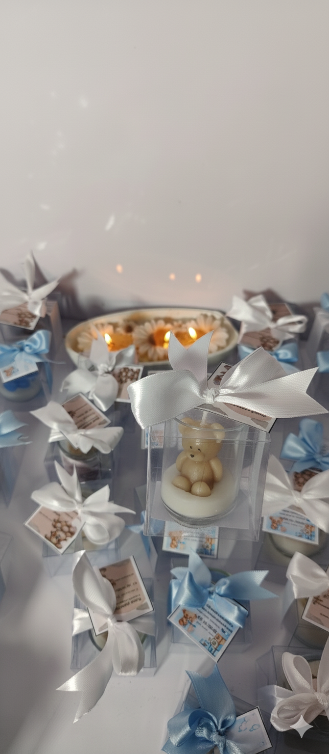 Teddy Bear Candle – Cute Decorative Candle for Gifts, Birthdays & Baby Showers