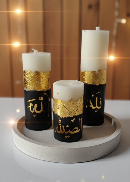Black candle set