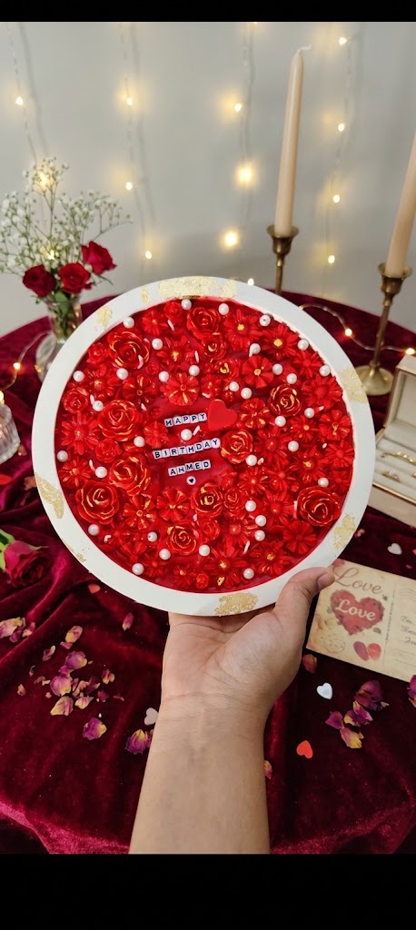Love floral candle tray