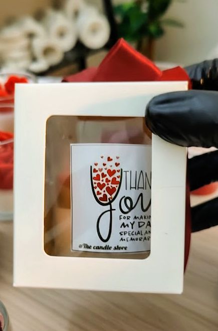 Valentine's Rose jar with packing ❤️