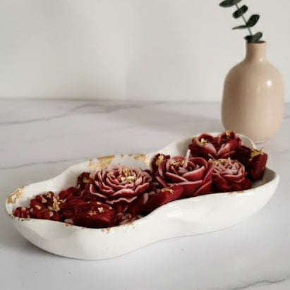 Wave candle tray