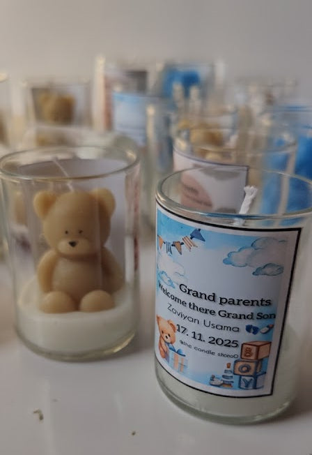 Teddy bear candle without packing