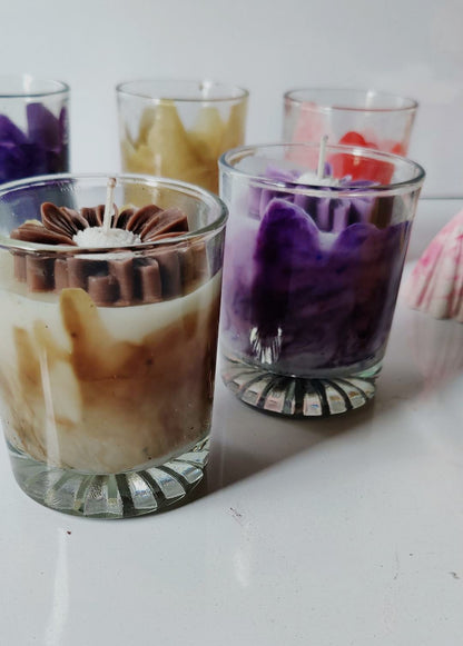 Marble Bloom candle