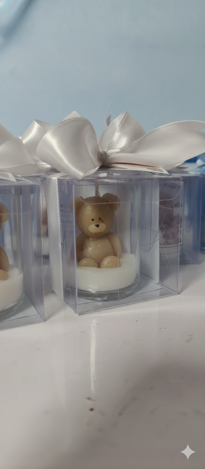 Teddy Bear Candle – Cute Decorative Candle for Gifts, Birthdays & Baby Showers