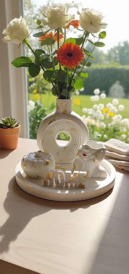 Hollow Round Vase Decore set 🤍