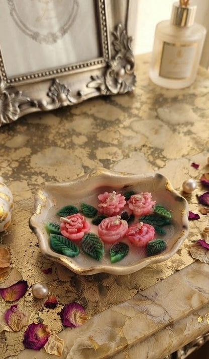 Floral seashell candle 💖✨