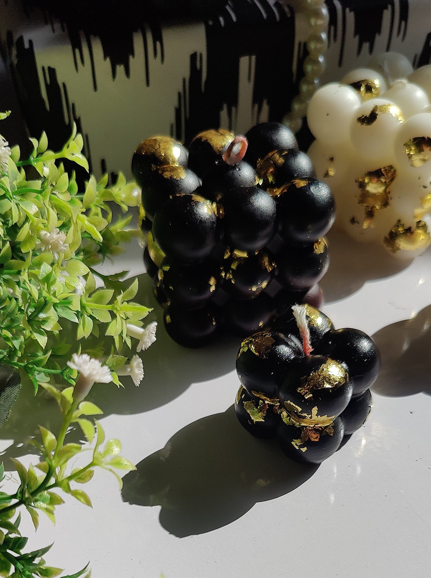 Big Bubble Candle – Gold Flake