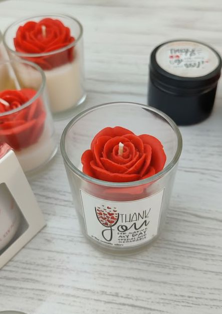 Valentine's Rose jar with packing ❤️