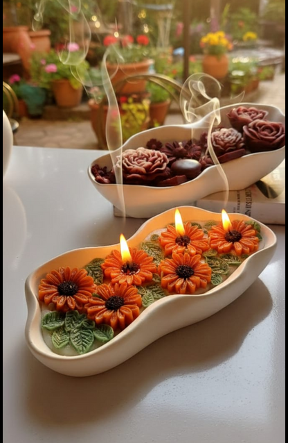 Sunflower wave Candle Tray ✨