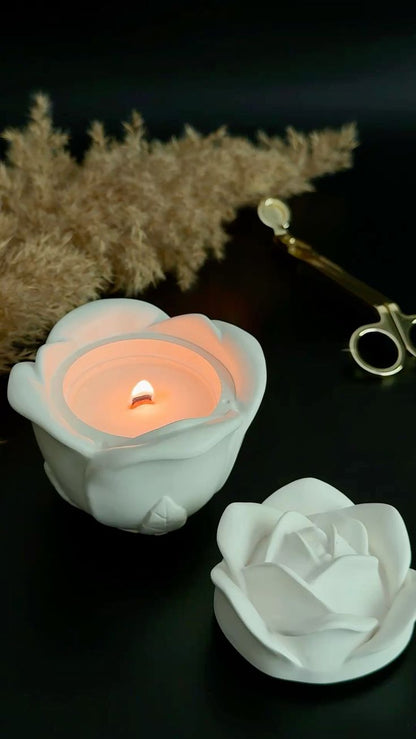 Rose candle jar