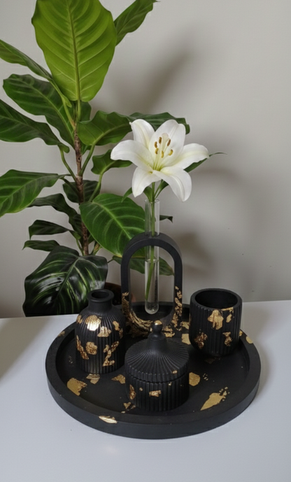 Royal Vanity Tray with Jar & Mini Vase