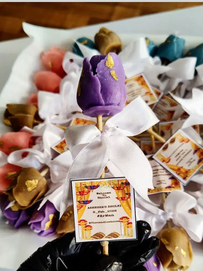 Tulip Candle with stick card