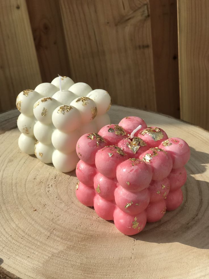 Big Bubble Candle – Gold Flake