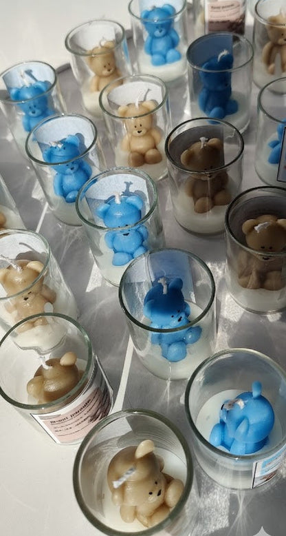 Teddy bear candle without packing