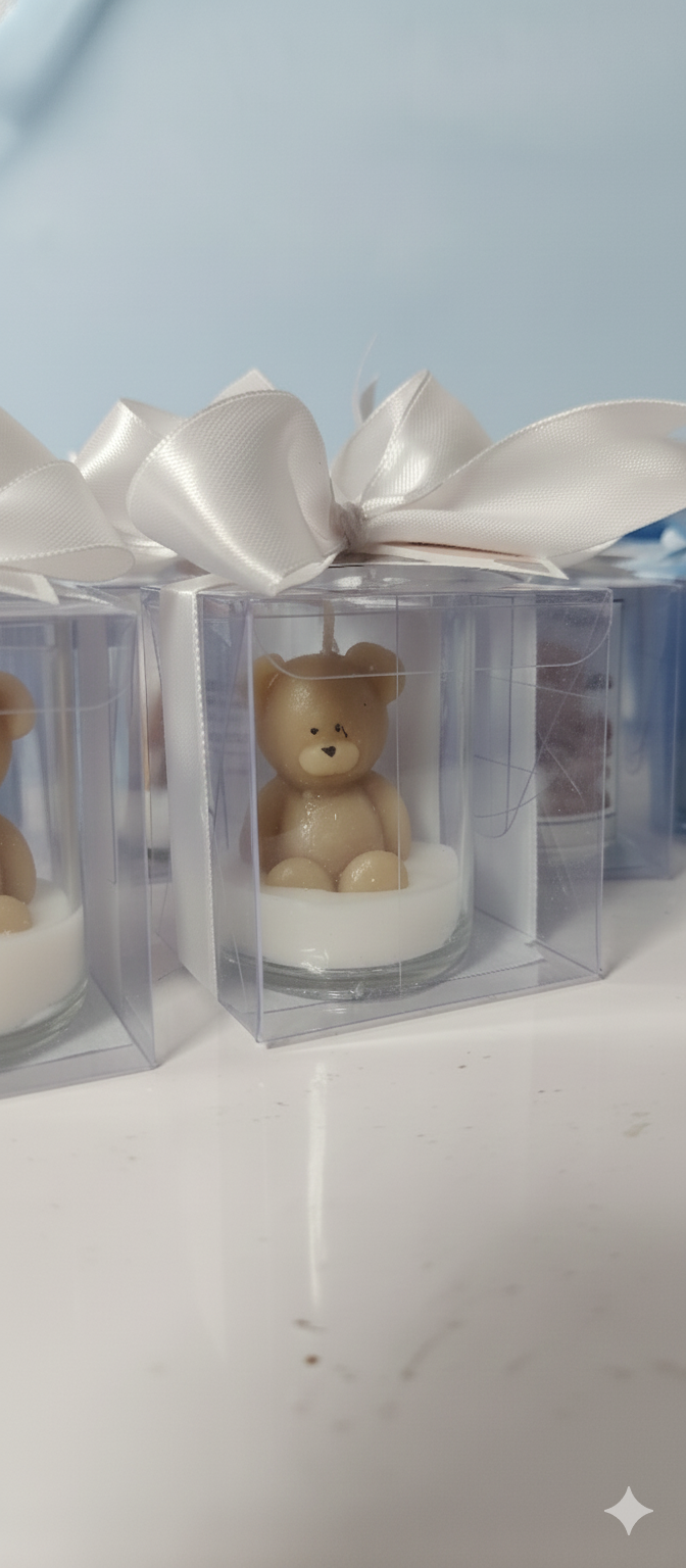 Teddy Bear Candle – Cute Decorative Candle for Gifts, Birthdays & Baby Showers